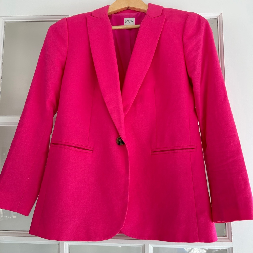 J. Crew Linen-Cotton Holland Blazer, 4 Petite